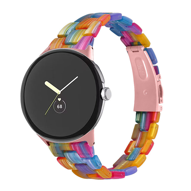 For Google Pixel Watch 2 Pixel Watch Resin Wristband Slim Replacement Bracelet Strap with Stainless Steel Buckle For Google Pixel Watch 2 Pixel Watch Resin Wristband Slim Replacement Bracelet Strap with Stainless Steel Buckle